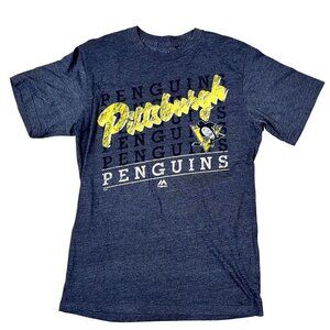 Majestic Pittsburgh Penguins Womens Grey T-Shirt Size Medium